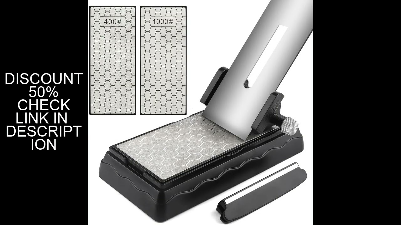 Knife Sharpening Kit, Diamond Sharpening Stone Chisel, Flat Sharpening Stone Set with Angle Guide, F