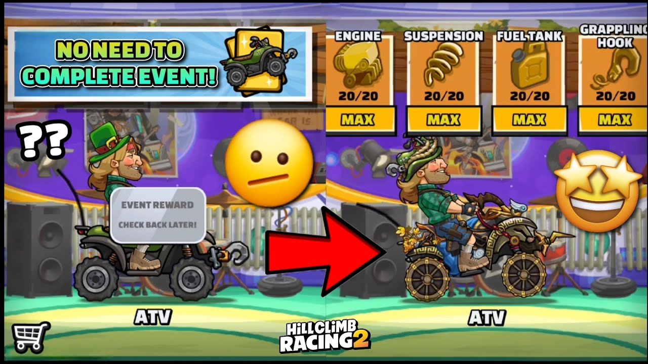 FINALLY!! 🤩 NEW VEHICLE ATV (MAX) FULLY UPGRADE GAMEPLAY | HCR2 New Update | Hill Climb Racing 2