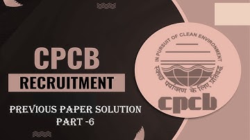 CPCB recruitment 2025| previous paper solution| Part6| important numerical for CPCB scientist B exam