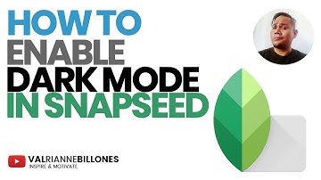 HOW TO ENABLE DARK MODE IN SNAPSEED
