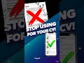 Stop using Word for Resume Get ATS Friendly Resume #resumetips #cvmaker #freeresumebuilder #shorts