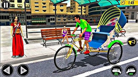 Bicycle Tuk Tuk Auto Rickshaw - Bicycle Rickshaw Simulator - New Driving Games - Android Gameplay