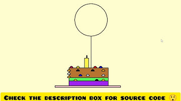 Happy Birthday cake in python turtle | Python Turtle Project