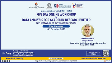 Descriptive Statistics and Data Summaries using R