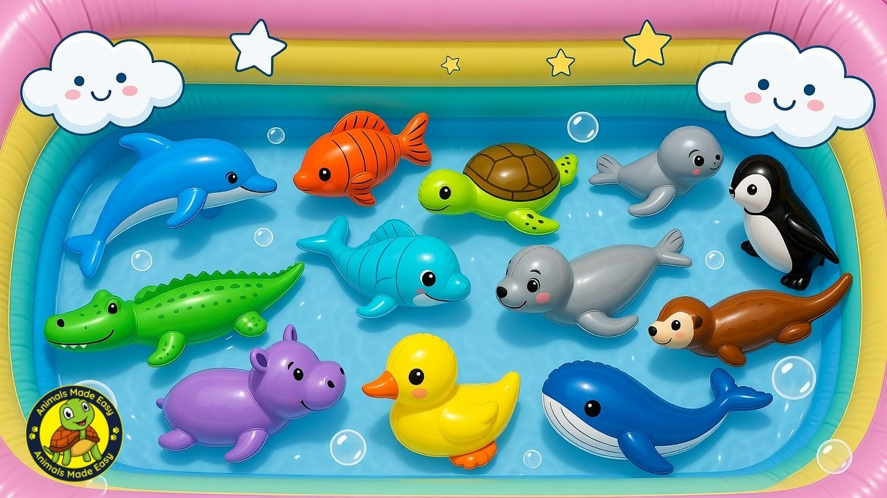 Animals That Swim for Kids  02 | Learn Swimming Animals with Toys | Animals Made Easy