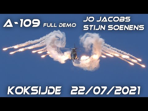 4K UHD  A-109 Belgian Air Force  Display Team , Fly Together on Board  with Jo & Stijn , Full Demo