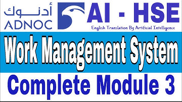 Job Safety Analysis of ADNOC WMS, Complete Module 3 in English | Free to use for Training
