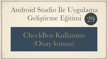CheckBox kullanımı (Onay kutusu)