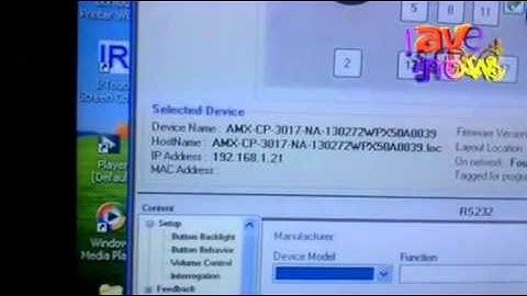 AMX Demos Novara CP3000 Control Line