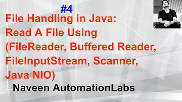 Part 4 : File Handling in Java : Read A File (FileReader, Buffered Reader, FileInputStream)