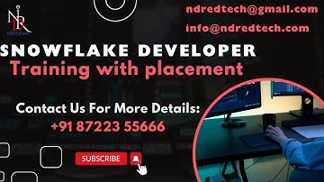 Snowflake Online Training in Bangalore | Class -3 | NDR EdTech || +91-87223 55666