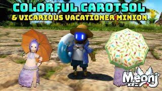 FFXIV: Colorful Carrotsol Parasol & Vicarious Vacationer Minion