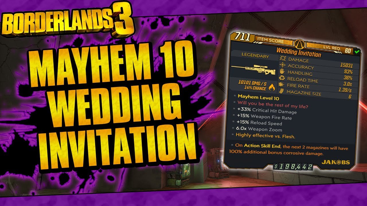 Borderlands 3 | How To Get A Mayhem 10 Wedding Invitation ...