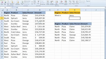 Excel Advanced Filter Part 1