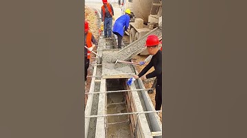 Concrete pouring process into formwork
