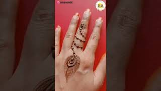 #shorts peacock Feather mehndi design ¦ How to draw peacock mehndi