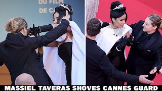 Massiel Taveras shoves Cannes security guard, same one from Kelly Rowland incident