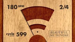 180 BPM 2/4 Wood Metronome HD