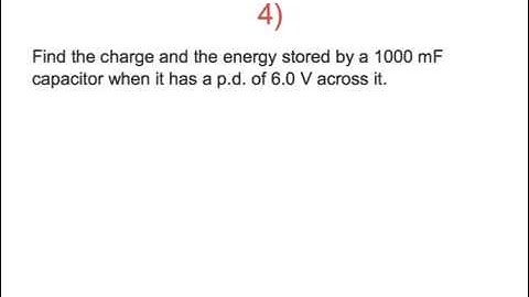 Capacitance questions