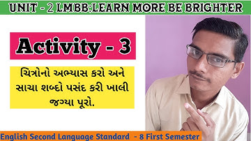 Std 8 English Sem 1 Unit 2 ‘LMBB’ Activity 3
