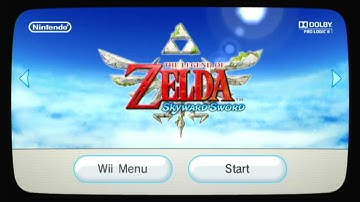 The Legend of Zelda Skyward Sword Wii Intro and Title Screen