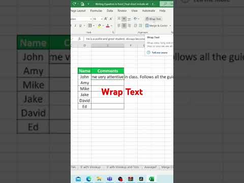 How to use wrap text in Microsoft Excel - absolute beginners guide to Excel data organization