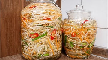 Dưa Giá Hẹ - Cách Muối Dưa Giá Không Cần Giấm Nhanh Chua và Thơm Giòn, Giá Hẹ Ngâm Chua, Vanh Khuyen
