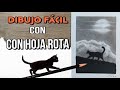 APRENDE a CREAR un DIBUJO FÁCIL con un TROZO de HOJA