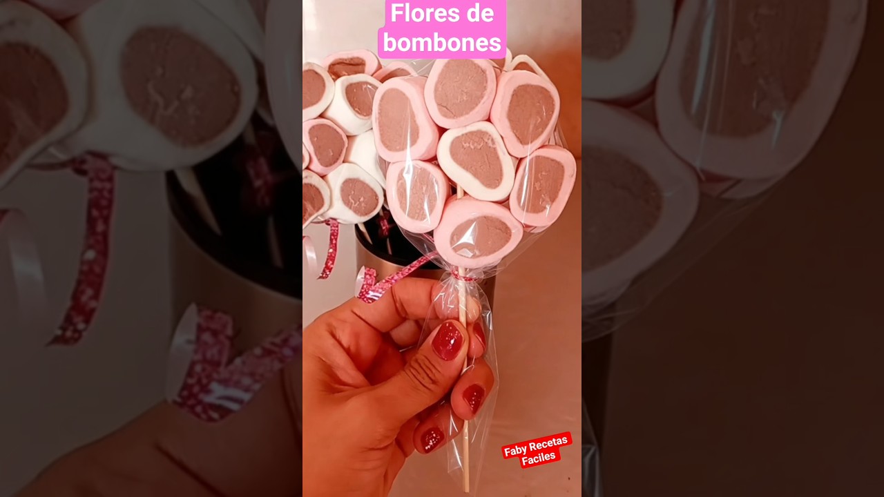flores de bombones 🌸🏵️ #recetas #cocina #postres