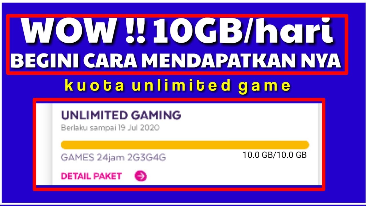 CARA AMBIL KUOTA UNLIMITED GAME SAMPAI 2GB-AXIS - YouTube