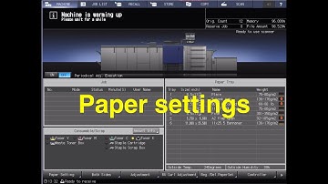 Color AccurioPress Paper settings "Machine Screen"
