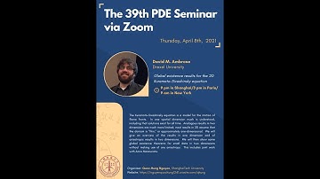 Global existence results for the 2D Kuramoto-Sivashinsky equation by David M. Ambrose, Drexel Univ.