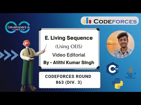E. Living Sequence | Codeforces Round 863 (Div. 3) | Codeforces | DCC NIT-A