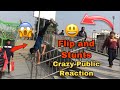 Flip in public  reaction  stunt  parkour stunts  gymnastics in public