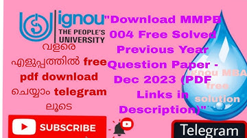 mmpb 004 dec.2023 free solved previous year question paper pdf links in descriptions