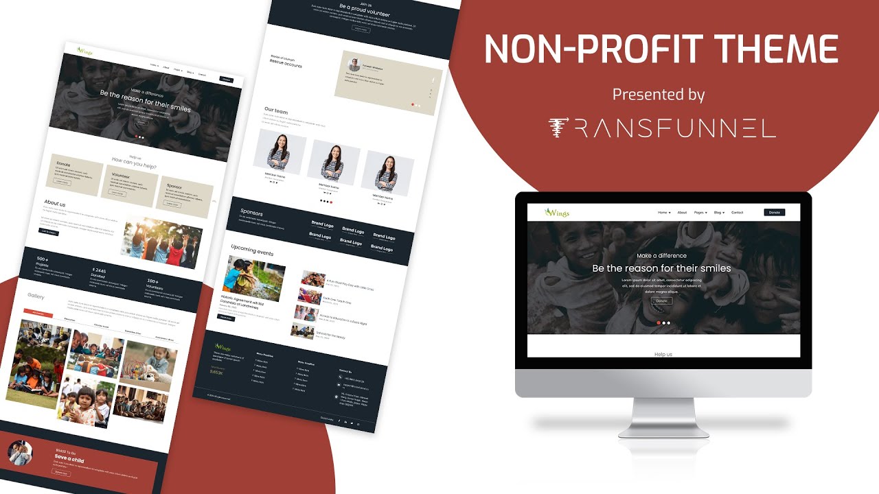 TransFunnel presents premium Free HubSpot Non-Profit theme