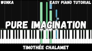 Wonka - Pure Imagination - Timothée Chalamet (Easy Piano Tutorial)