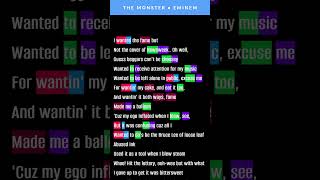 Eminem  The Monster verse 1  Rhymes Highlighted