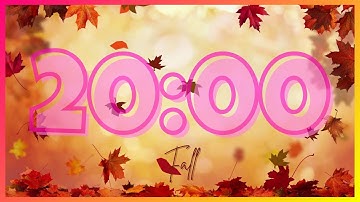 20 Minute Timer Autumn Fall With Music | Classroom - Relax - Study |