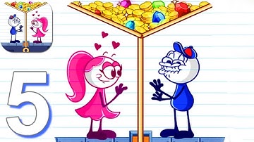 Pencil Boy - Pull The Pin,Rescue Princess - Gameplay Walkthrough Part 5 Levels 116-135 (Android,iOS)