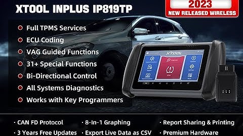 XTOOL InPlus IP819TP Wireless TPMS Scan Tool with 3-Year Updates, 2023 Newest Model