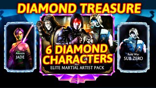 MK Mobile Elite Martial Artist Pack Opening. Got 6 DIAMOND Characters. Biggest Diamond Treasure