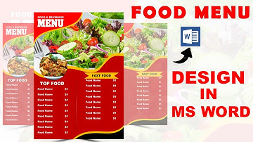 How to make Food Menu Design in Ms word || restaurant Food Menu 2022