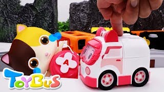 Baby Kitten's Train is Broken | Super Medical Rescue Team | Robocar Poli | Kids Toys | ToyBus