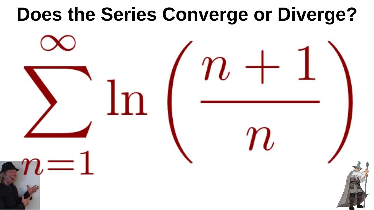 Larson Calculus 9.2 #58: Determine if the Series sum(ln((n + 1)/n)) Converges or Diverges