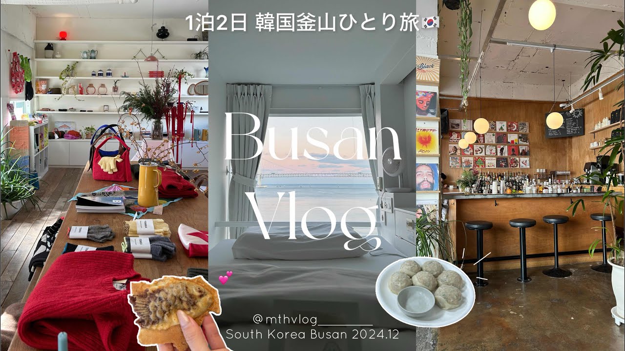 【 Busan vlog 】韓国 釜山ひとり旅🇰🇷冬の1泊2日✌🏻 | 海しか見えないカプセルホテル | 田浦 広安里 海雲台 雑貨屋巡り🧺