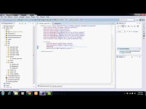 Android hello world application