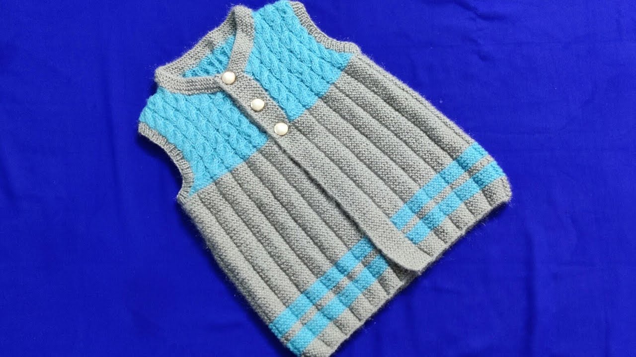 Latest unique Two color Sweater design for 2 to 4.5 year old baby|Front|Part-2|Woolen Tutorial#82