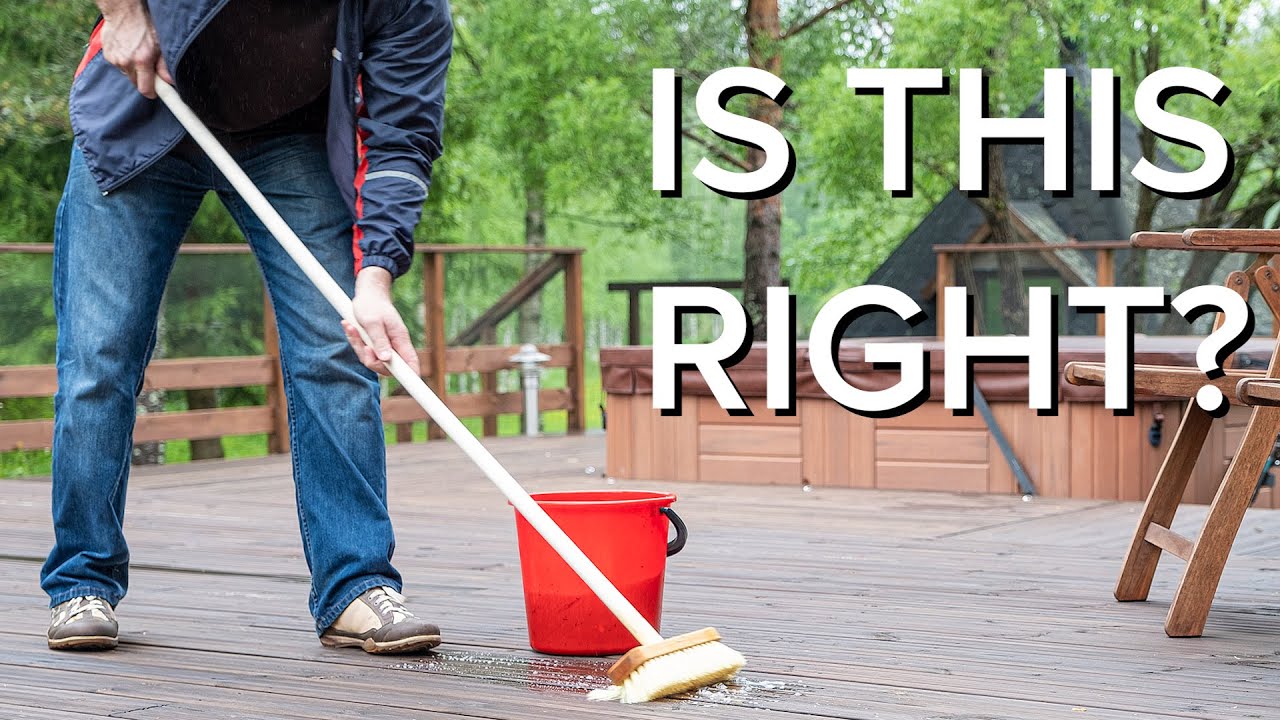 How to Clean a Wood Deck Without a Power Washer YouTube