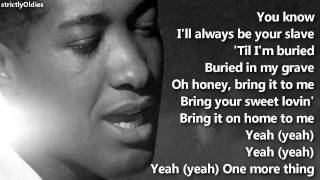 Vignette de la vidéo "Sam Cooke Bring It On Home to Me lyrics"